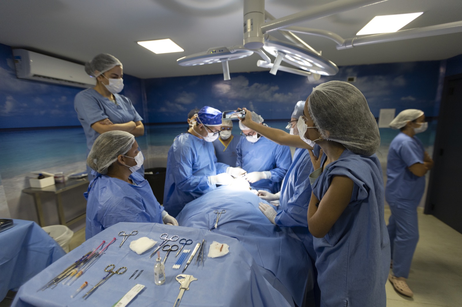 Participantes no ambiente hospitalar durante o Lip EX
